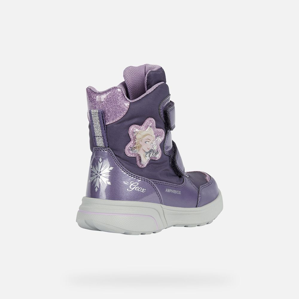 Geox Ankle Boots Purple Sveggen Abx - Geox Girls Shoes - FNIQPJ189